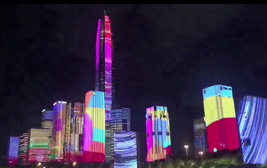 灯光璀璨耀鹏城，深圳特区成立40周年LED灯光秀(图34)